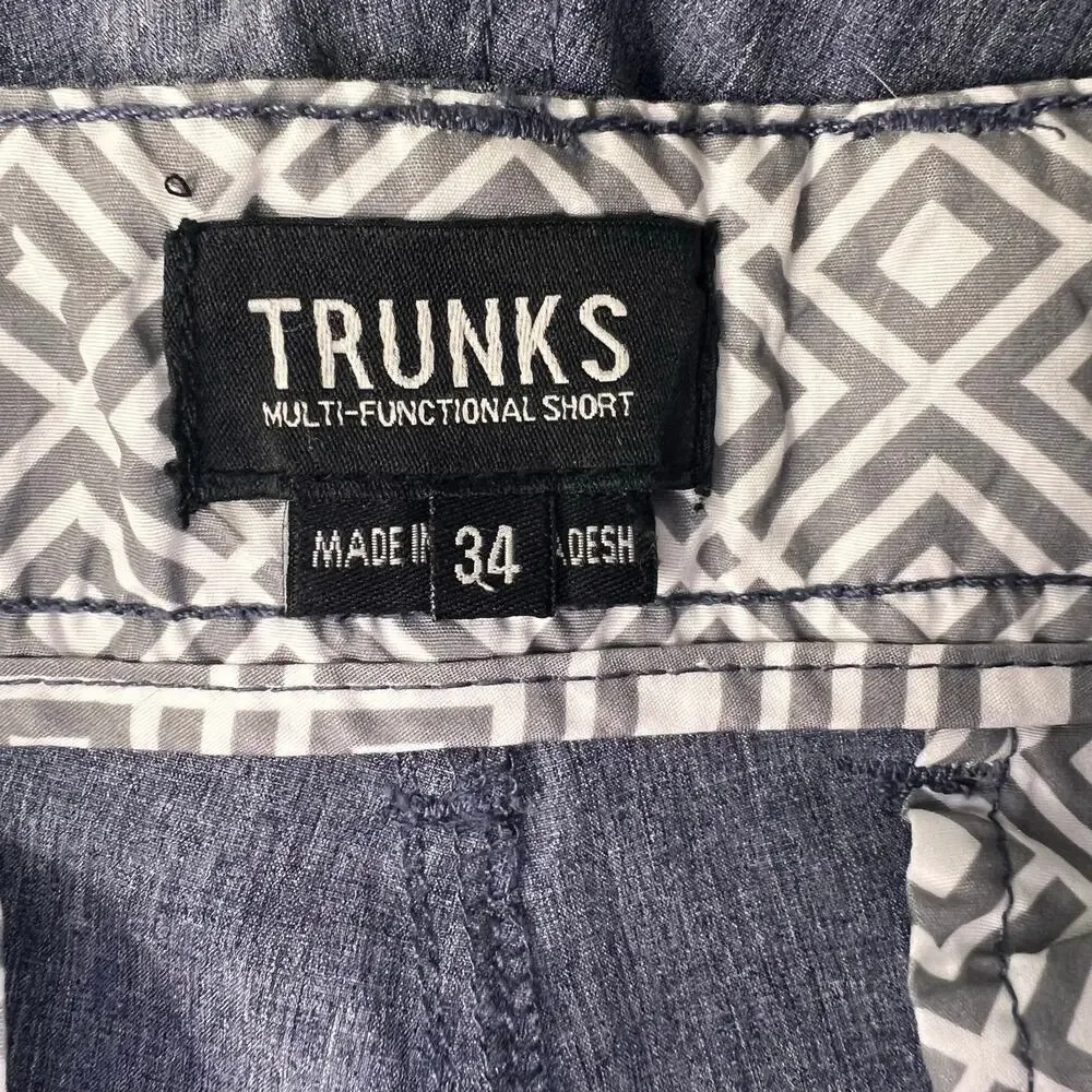 Men's Trunks Surf & Swim Grey Multi-Functional Walk Shorts 34